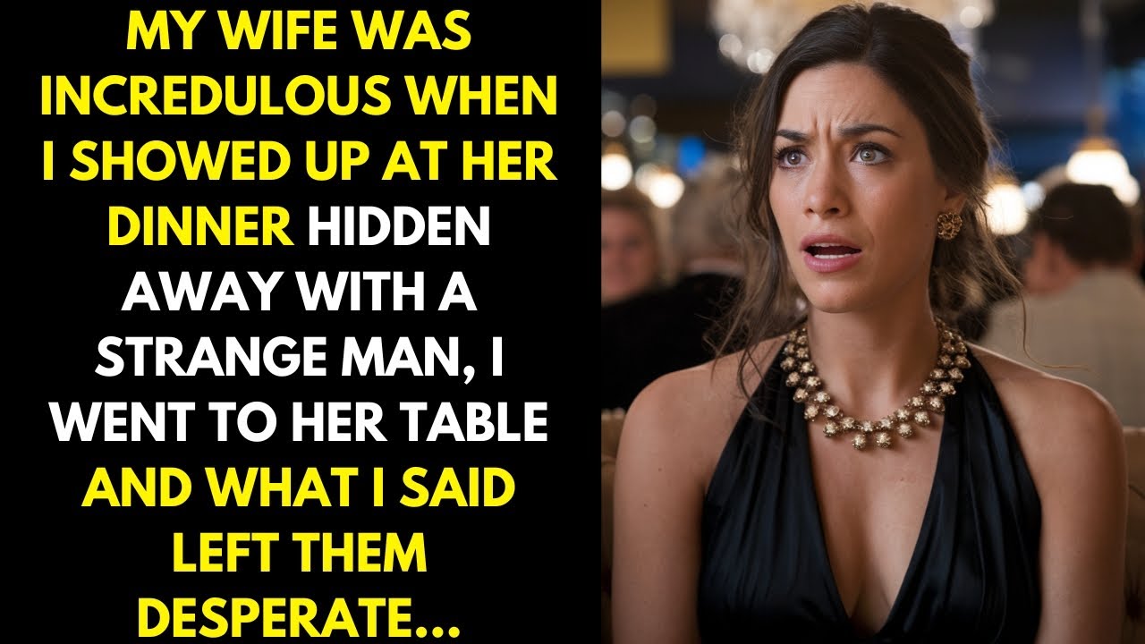 Outline Video My wife was incredulous when I showed up at her hidden dinner with a strange man....