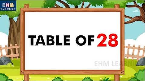 Table of 28 | Learn Multiplication - table of twenty eight | EHM Elearning