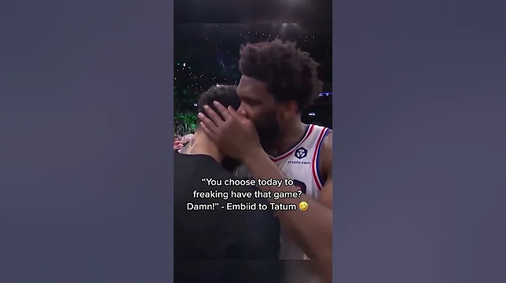 Embiid Teases Tatum After 51-Point Game 7 Win 😅 #shorts - 天天要闻