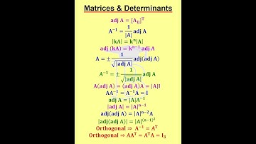 Matrices & Determinants Formulas