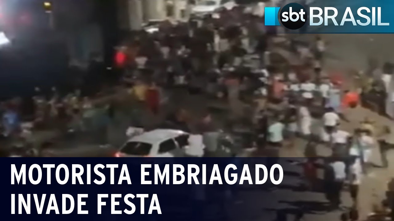 Motorista embrigado invade festa e atropela 18 pessoas no norte da Bahia | SBT Brasil (22/11/21)