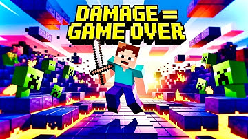 Minecraft But If I Take Damage The Video Ends