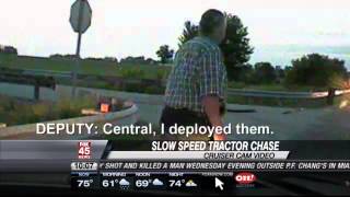 Cruiser Cam Shows Tractor Tried to Run Deputies Over