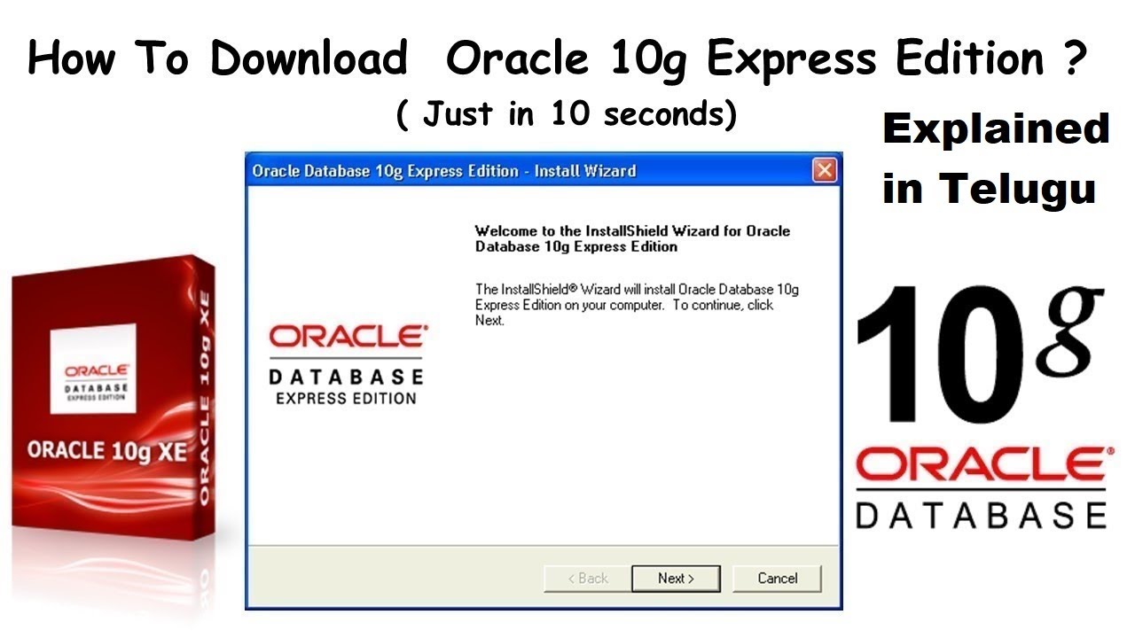 How to install Oracle 10g on WINDOWS 7 /8/ 8.1/ 10/11(SQL PLUS) - YouTube
