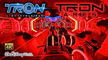 TRON Lightcycle Run with TRON Ares Overlay Back Row 4K POV Walt Disney World 2025 10 11