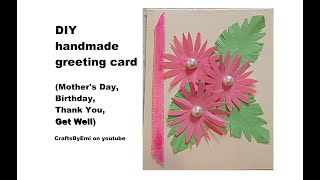 DIY EASY GREETING CARD, HANDMADE MOTHER'S DAY CARD, #SHORTS