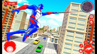 Flying Police Robot Rope Hero: Gangster Crime City (Android Gameplays) screenshot 3