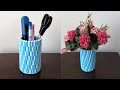 Kağıttan Kolay Kalemlik ve Vazo - Paper Pen Stand and Flowers Vase