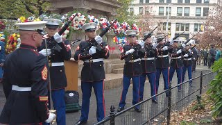 NYC Veterans Day Ceremony 21 Gun Salute and TAPS