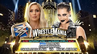 Wr3D Westrelmania 39Rhea Ripley Vs Charlotte Flairsmackdown Womens Championship