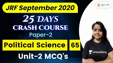 UGC NET Paper 2 Crash Course | Political Science by Preeti Sharma | Unit-2 MCQ