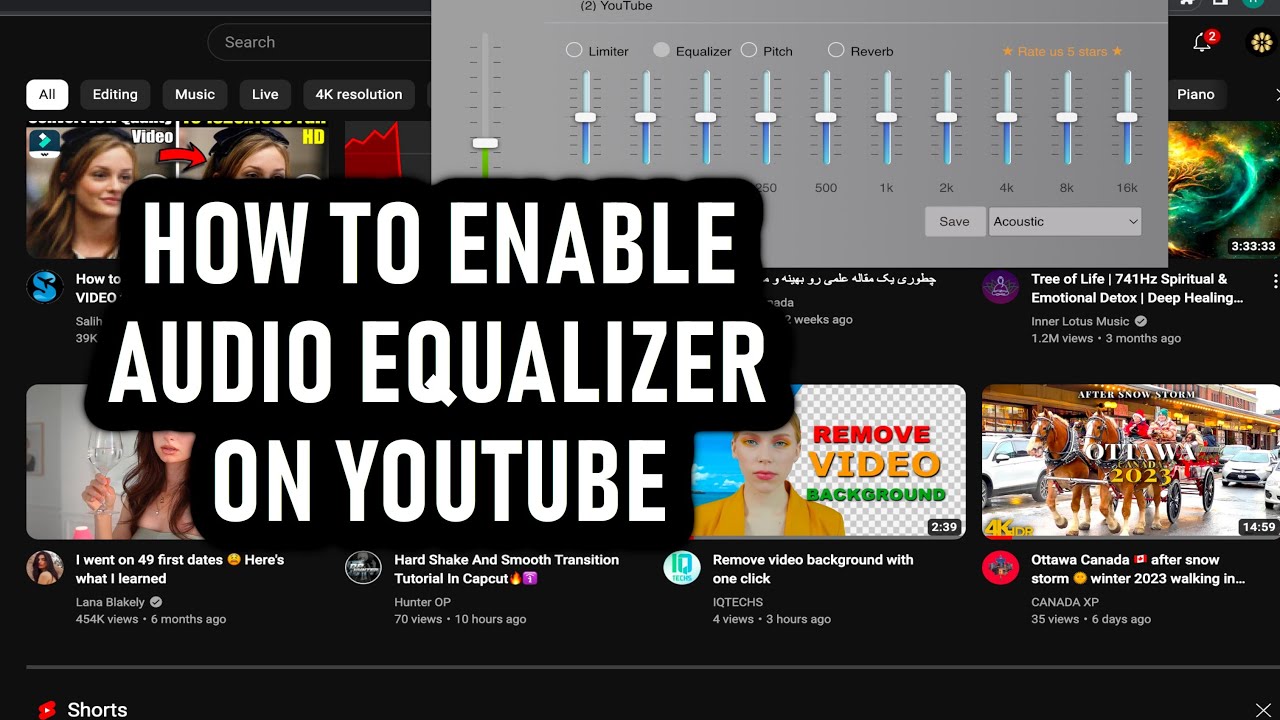 How to Enable Audio Equalizer When Playing Video on YouTube