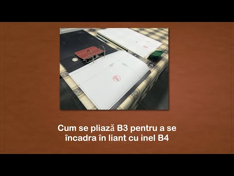 Cum se pliază B3 pentru a se încadra în liant cu inel B4