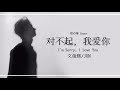 【中国語 ルビ】对不起,我爱你/文俊辉/I&#39;m Sorry, I Love You/Jun/雪の華 Chinese ver Cover/문준휘/SEVENTEEN/세븐틴/日本語訳/歌詞