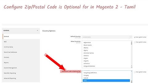 How to configure Zip/Postal Code is Optional for in Magento 2 - Tamil