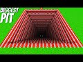 What ? I found a TNT PIT in Minecraft ! What's INSIDE the BIGGEST PIT ! NEW TNT !