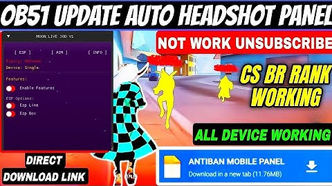 ❗Ob51 Update 🎯  Free Fire Max Panel Injector Hack ✅ Rank Working Auto Headshot Panel Injector Safe⚡