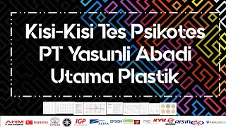 KISI KISI PSIKOTES PT YASUNLI ABADI UTAMA PLASTIK (DES 2023)