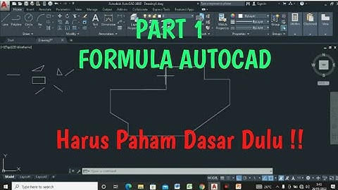 Tutorial Autocad 2020 Pemula, PART 1 Memahami FORMULA Dasar Dan LINE