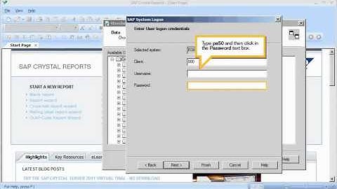 Connect to an SAP ERP data source  Crystal Reports 2011~Msayedsap.avi