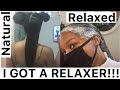 Going from natural hair to relaxed hair | the before & after !