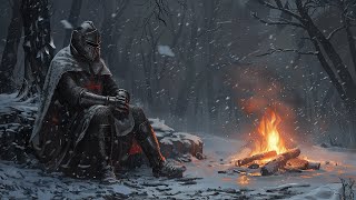 Templars Resting and Chanting by the Campfire