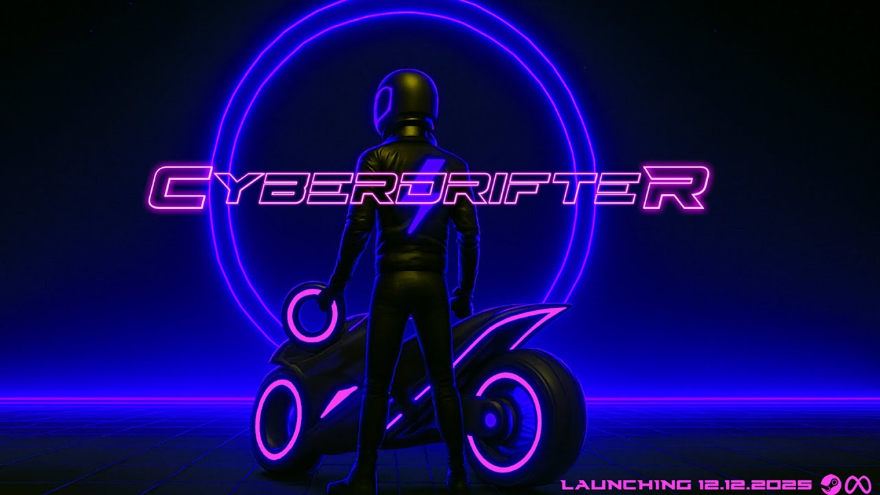 CYBERDRIFTER -  Introducing the Cyber cycle.  Demo available on Steam & meta! Launch 12.12.2025