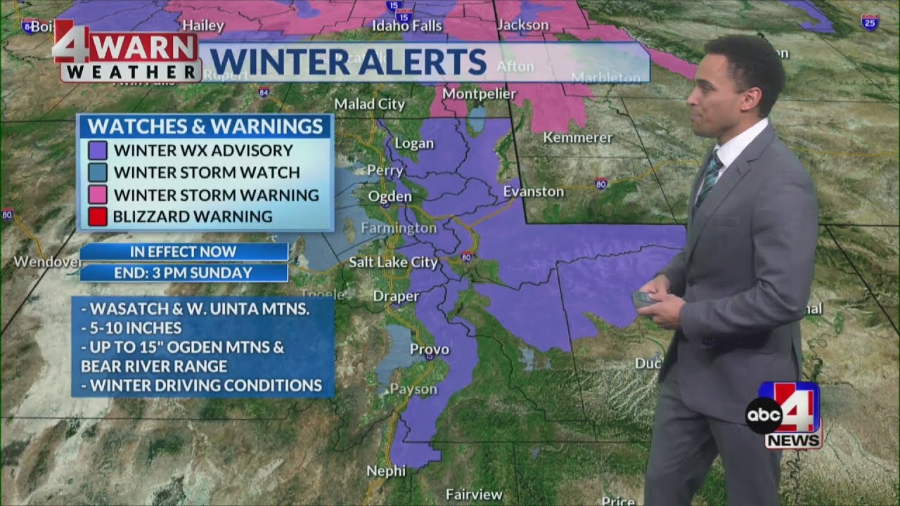 Winter weather advisories in effect for northern mountains - YouTube