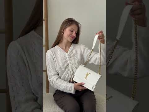 Жіноча сумка Saint Laurent Sunset Medium чорна через плече Сен Лоран, видео 1