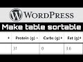 How to make sortable tables in WordPress - Full tutorial!