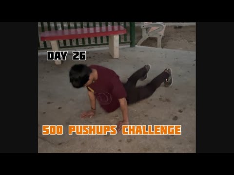 Day 26 || 500 pushups for 30 days #homeworkout - YouTube