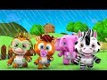 дождь дождь уйти | Детские песни | мультфильмы для детей | Little Treehouse | Rain Rain Go Away