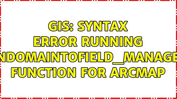 GIS: Syntax error running AssignDomainToField_management function for ArcMap (2 Solutions!!)