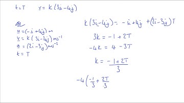 Edexcel A2 Applied Mechanics Paper 2019 q2 - Constant Acceleration with Vectors
