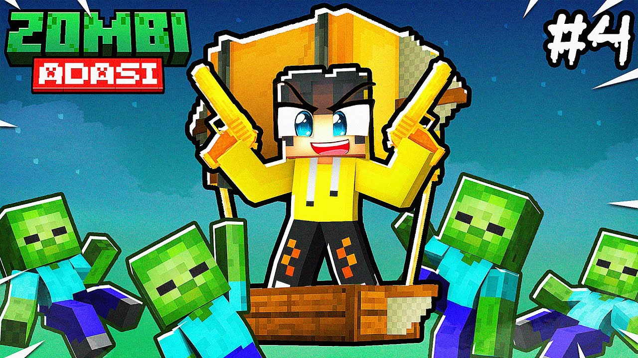 Dev Hava Balonu İnşa Ettik! #4 🎈 | Minecraft Zombi Adası