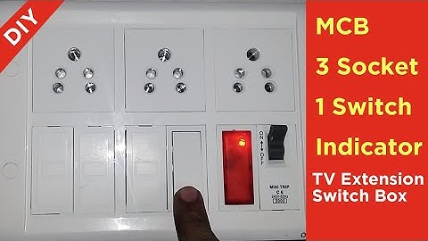 Electric Board Wiring Connection for TV -How to make 3 Socket - 1 Switch box with MCB & Indicator