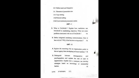 Integrated Marketing Communication Question Paper - May 2024 | MBA MDU Exam Prep