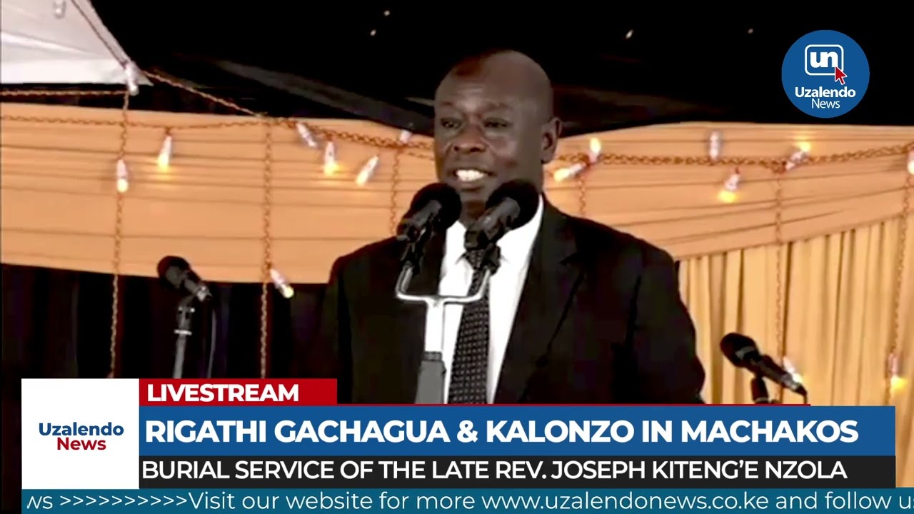 Rigathi Gachagua's Speech In Machakos Town During Burial Service of The Late Rev.Joseph Nzola of JCC