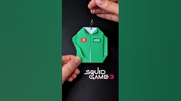DIY SQUID GAME 3 Paper Keychain  | Origami Jacket Player 456 Costume