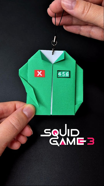 DIY SQUID GAME 3 Paper Keychain  | Origami Jacket Player 456 Costume