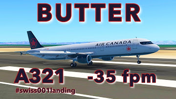 A321 butter landing ( -35 fpm ) | Infinite flight | #swiss001landing