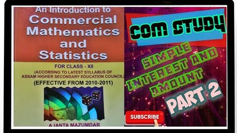 CMST chapter:-1 exercise 1.1(A) | SIMPLE INTEREST AND ITS AMOUNT |  class 12