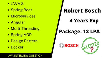 Robert Bosch | java full stack interview questions | shared by subscriber