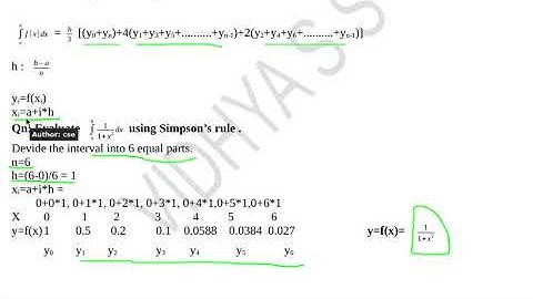 COMPUTER PROGRAMMING AND COMPUTATIONAL TECHNIQUES C++ program and problem: Simpson’s rule