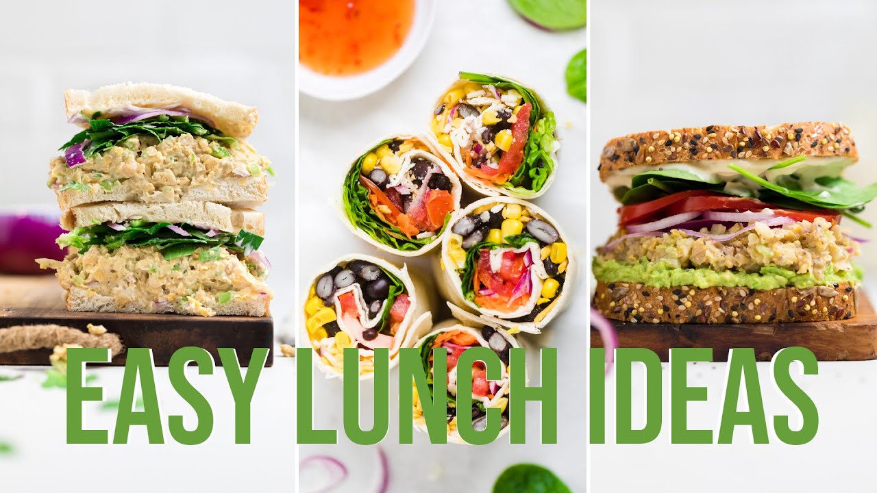 3 Cheap Easy Vegan Lunch Ideas - YouTube