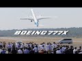 Vertical takeoff of the boeing 777x leaves crowd speechless