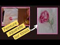 Peindre une rose   laquarelle sur textile astuces tuto facile  diy