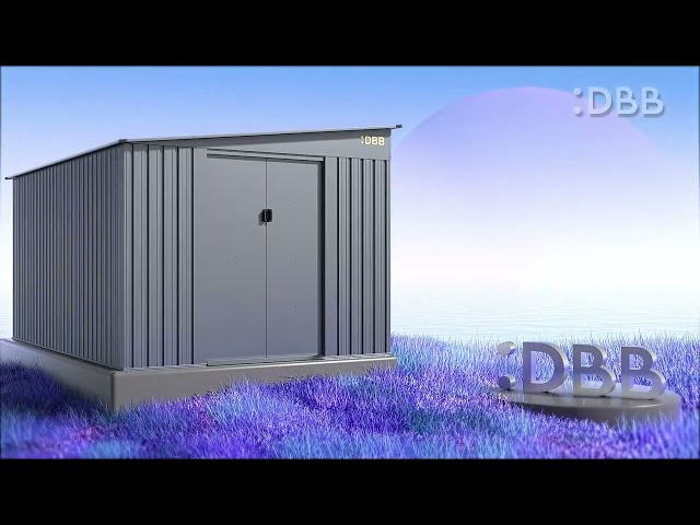 DBB DiBiBi KingSuper Series Metal Garden Shed With Pent Roof 8x12ft