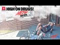 Police Chase Homeless Man on Bike After Drug Use in Front of Church | Real Bodycam Footage