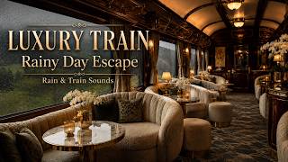Rainy Train Ambience | Luxury Train Sounds for Sleep & Relaxation | 8 Hours 4K No Music